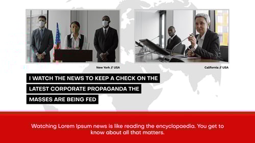 Modern Broadcast News Title Cards and Lower Thirds