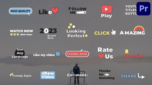 Youtube Titles Buttons for Premiere Pro