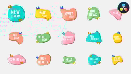 Abstract Forms Lower Thirds for DaVinci Resolve