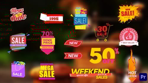 Sales Discount Stickers / Shopping Commercial Project