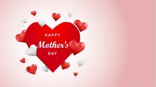 Animated Mother's Day Message with Floating Hearts