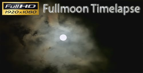 Timelapse de lua cheia FULL HD