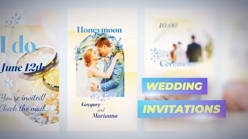 Wedding Instagram Stories – Romantic Invitations, Ceremony Timeline, Honeymoon and Social Greetings