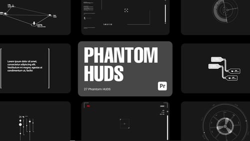 Animated Futuristic HUD Elements and Data Visualizations Pack