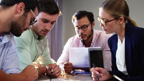 Team Collaboration Analyzing Data in Modern Workplace