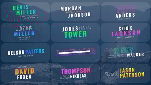 Dynamic Colorful Lower Thirds for Modern Video Projects