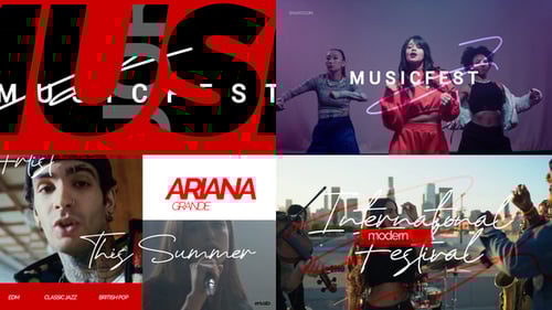 Dynamic Modern Typography Slideshow for Music Events and Festivals