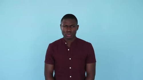 Stern Adult with Serious Facial Expression