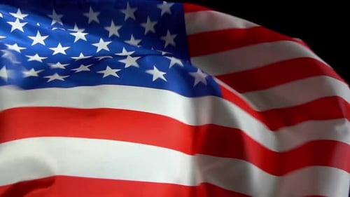 American Flag Waving in a Gentle Breeze