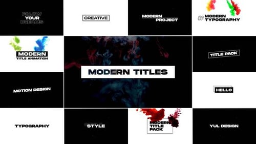 Dynamic Modern Title Animations Pack with Kinetic Typography