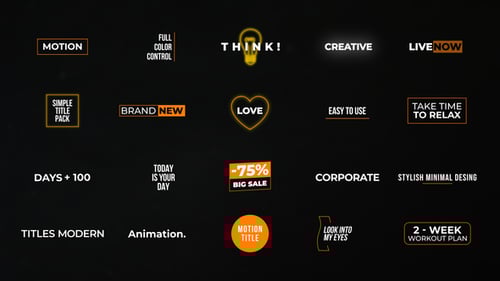 Modern Animated Titles Pack for Minimalist Motion Graphics