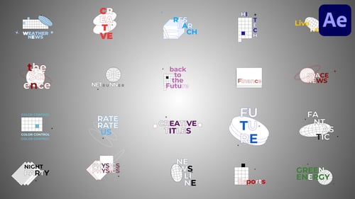 Abstract Technology Titles for After Effects