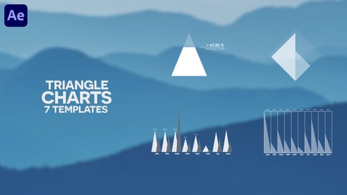 Animated Triangle Infographic Charts with Data Icons