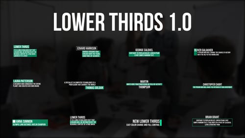Lower Thirds 1.0 | After Effects