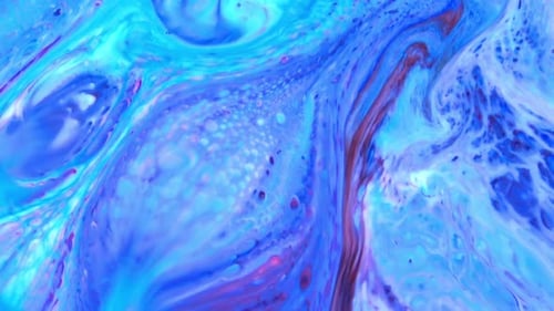 Abstract Blue Pattern with Red and Brown Streaks