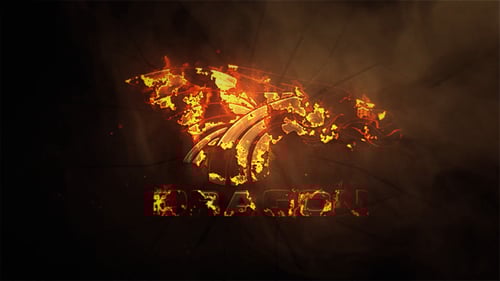 Cinematic Fiery Metallic Logo Reveal with Smoke Effects