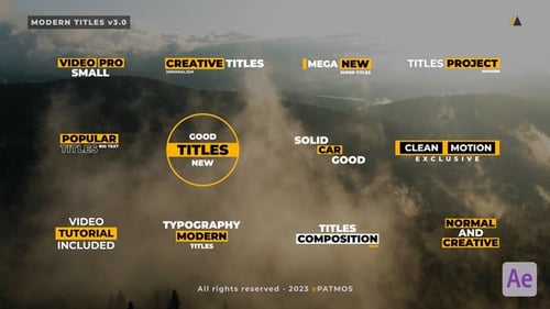 Modern Titles v3.0 | After Effects
