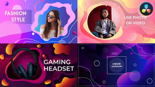 Presentación de diapositivas líquida para DaVinci Resolve