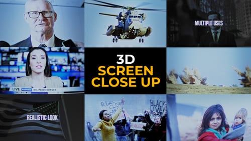 3D Screen Close Up | Premiere Pro