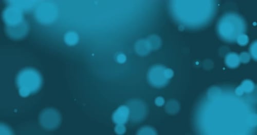 Abstract Blue Bokeh Particles Motion Background