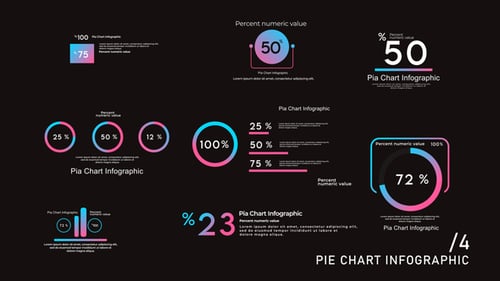 Modern Animated Pie and Bar Chart Infographics