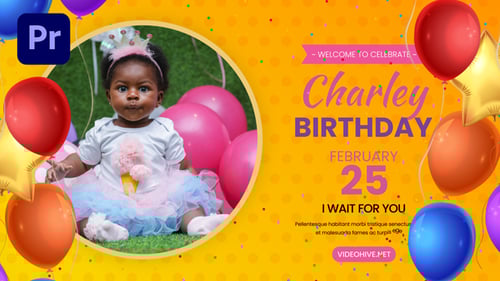 Happy Birthday Celebration Intro with Colorful Balloons and Confetti