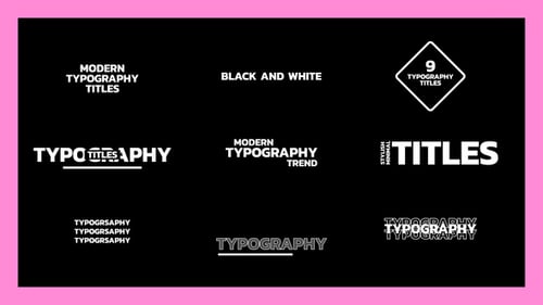 Typography Titles Text