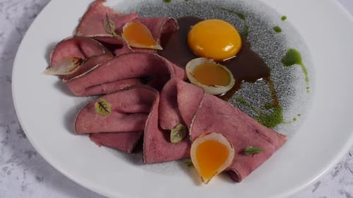 Prato gourmet do chef pronto para servir