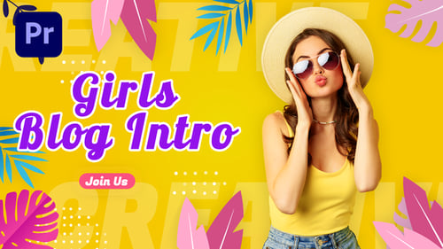 Vibrant Blog Intro with Playful Typography and Tropical Accents