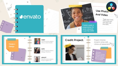 School Education Slideshow for DaVinci Resolve
