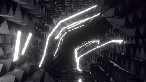 Industrieller Sci-Fi-Flurtunnel 07 4K