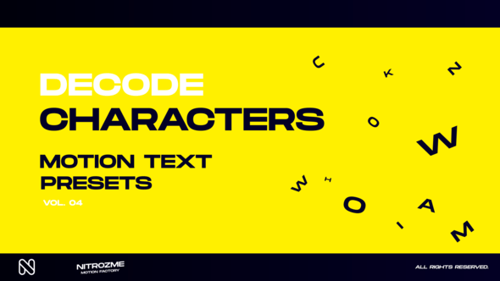 Characters Motion Text: Decode Vol. 04