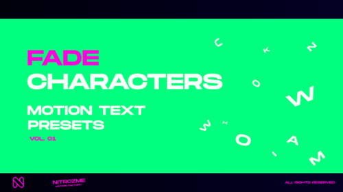 Characters Motion Text: Fade Vol. 01