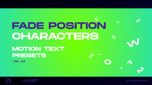 Characters Motion Text: Fade Position Vol. 04