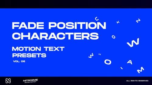 Animated Text: Character Fade and Position Motion Presets