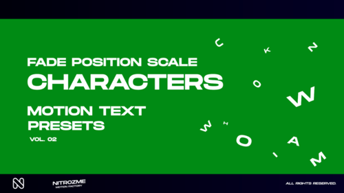 Characters Motion Text: Fade Position Scale Vol. 02
