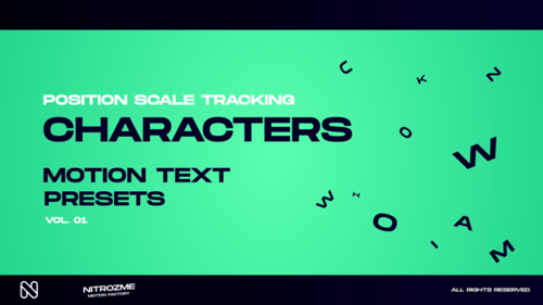 Texte en mouvement des caractères : suivi de l'échelle de position, vol. 01