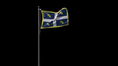 Realistic Waving Flag Animation on Pole with Alpha Channel
