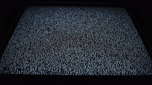 Black and White TV Static Close Up