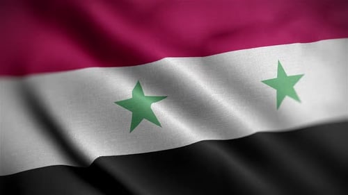 Syria Flag Textured Waving Close Up Background HD
