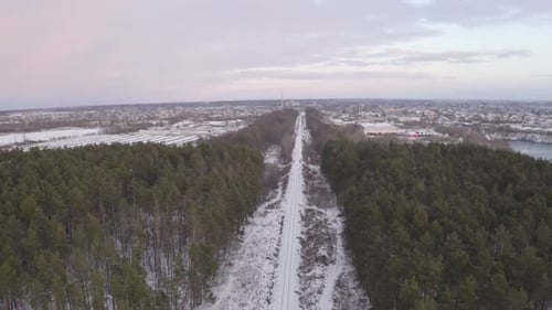 Flight Railroad Outside The City