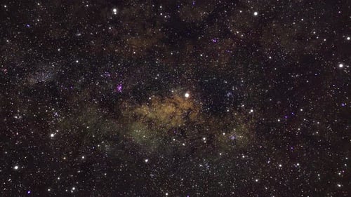 Flying Through a Vibrant Starfield Nebula