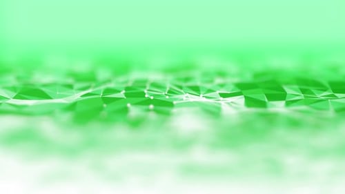 Animated Green Abstract Geometric Network Background