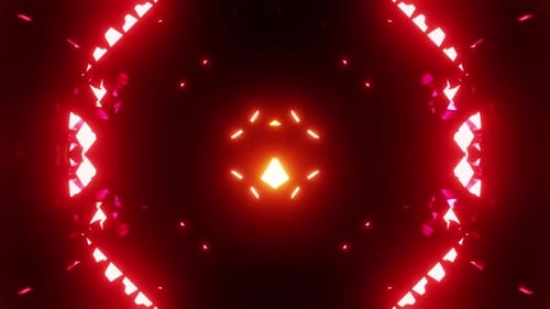 Red Vj Loop Kaleidoscope Equalizer For Party Screen HD
