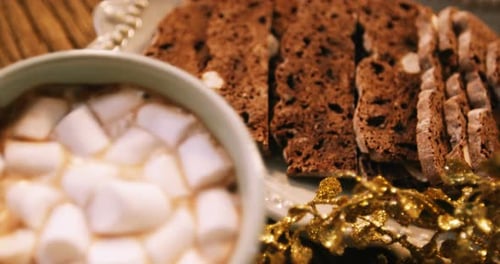 Biscotti and Hot Chocolate Christmas Food