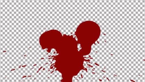 Fluid Red Splatter and Drip Transition Overlay