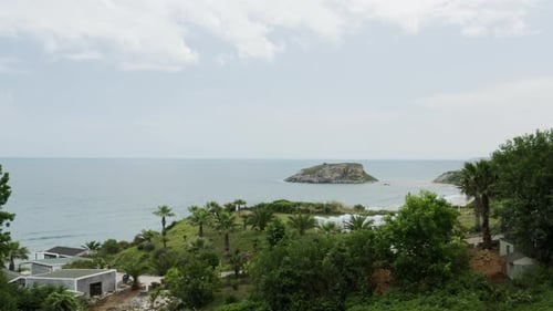 Sea Beach And Island Aerial View