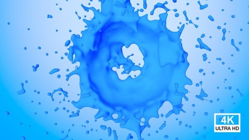 Kreis Blau Color Splash 4K