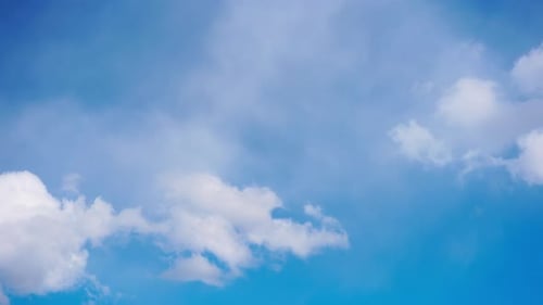 Blue sky with clouds timelapse.