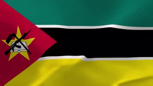 Waving Flag of Mozambique Animation
